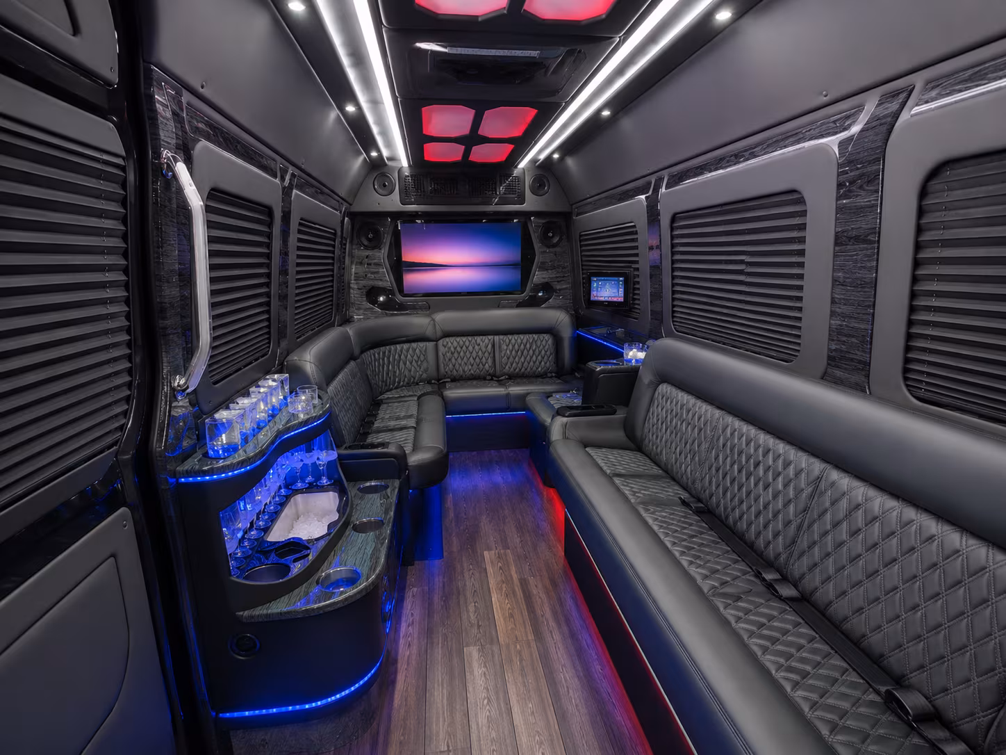 scottsdale 15 passenger party bus interior