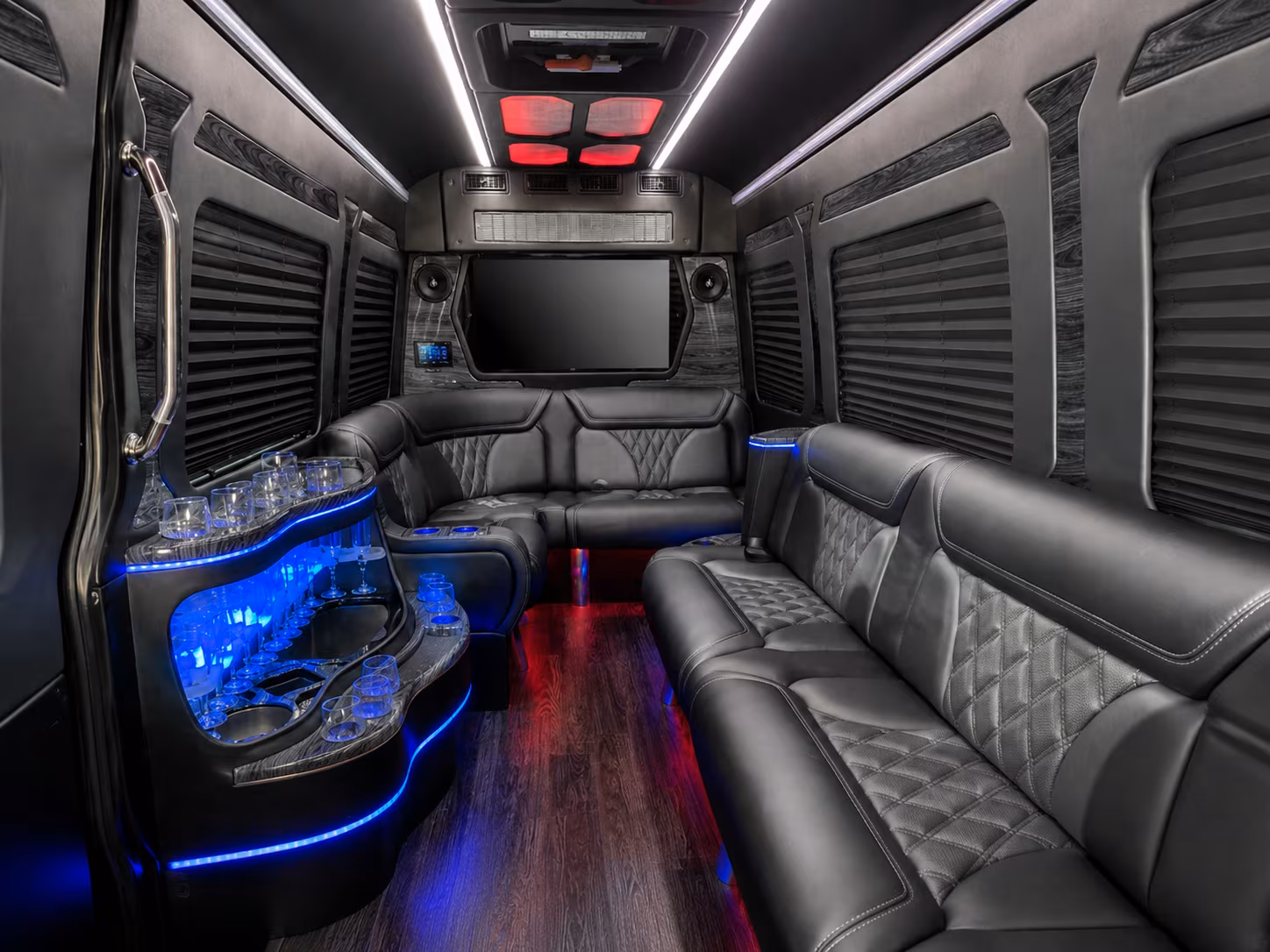 scottsdale 40 passenger party bus interior