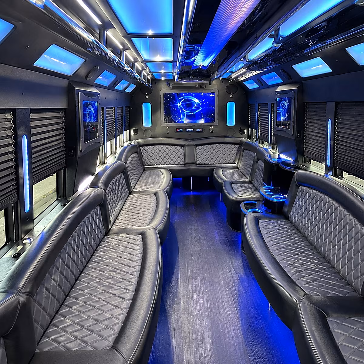scottsdale 50 passenger party bus interior